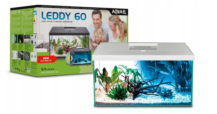 AQUAEL Zestaw Akwariowy Leddy 60 Biały D&N 2.0