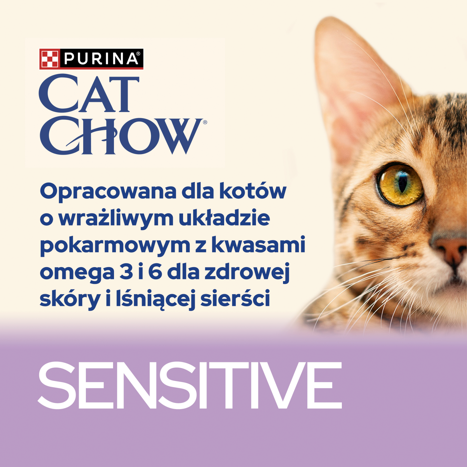 Purina Cat Chow Sensitive Karma Z Łososiem I Cukinią W Sosie 85g
