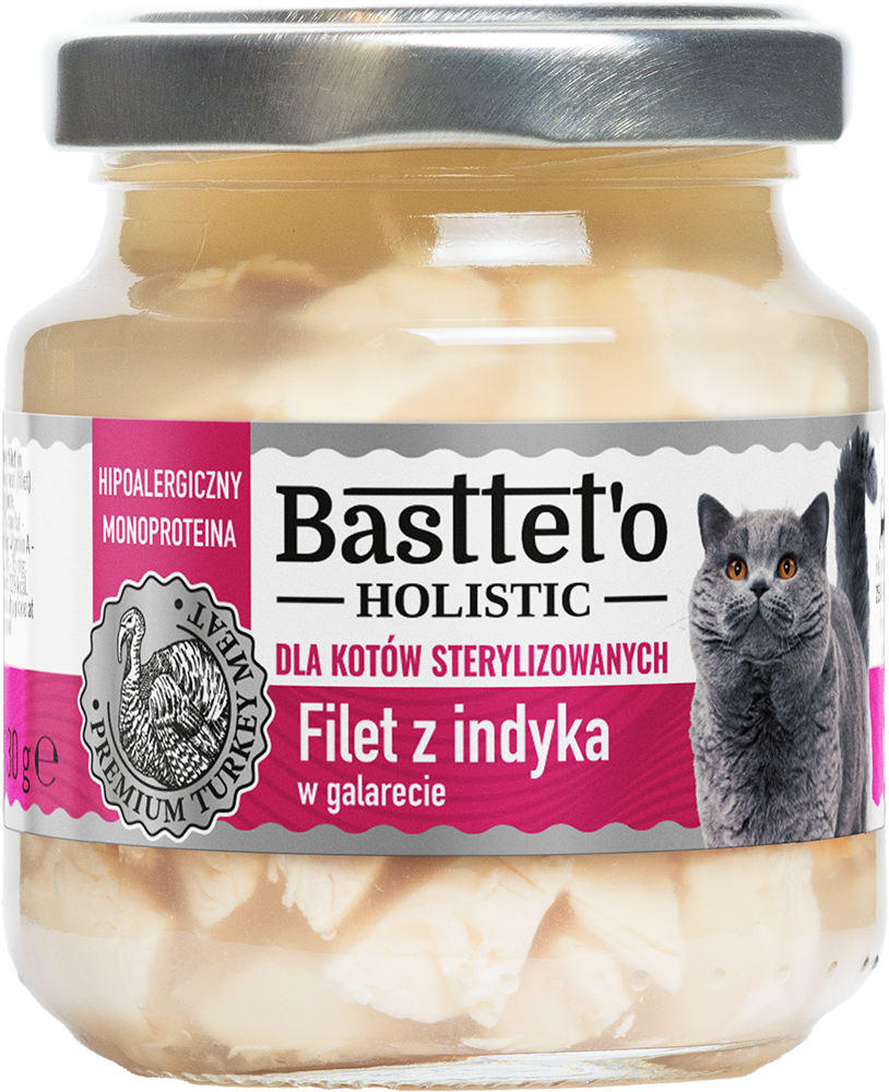Basttet’o Holistic Filet Z Indyka Dla Kotów Sterylizowanych 130g