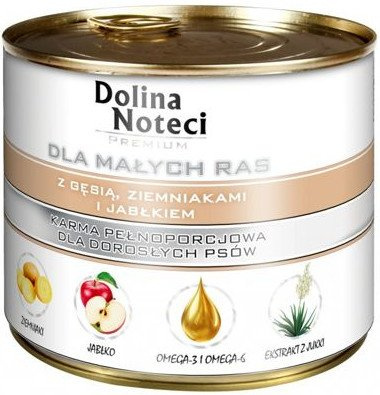 Dolina Noteci Premium Dla Psów Małych Ras Z Gęsią, Ziemniakami I Jabłkiem 185g