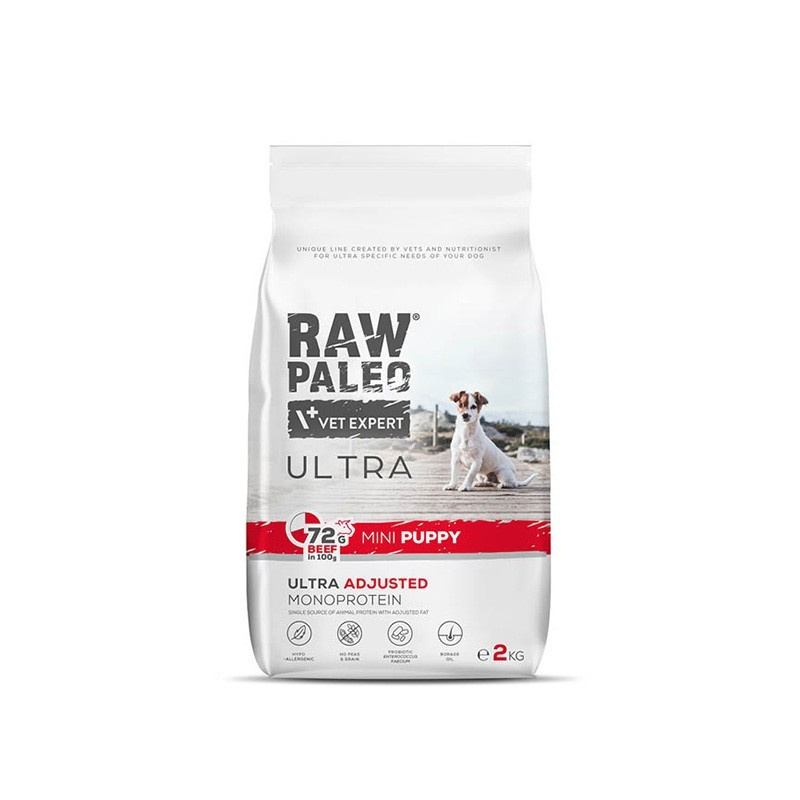 Vetexpert Raw Paleo Ultra Karma Dla Szczeniąt Mini Wołowina 2kg