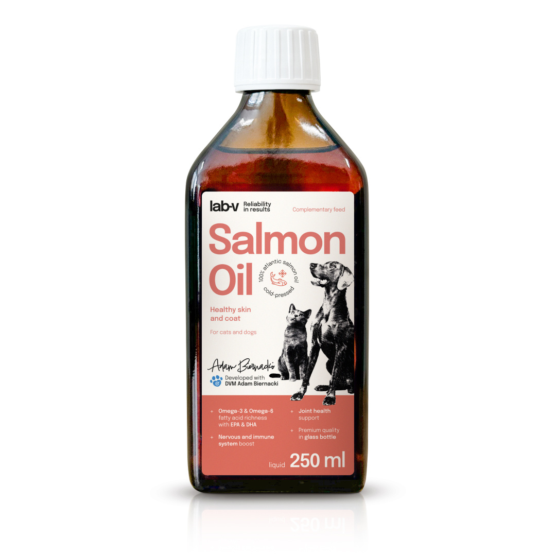 Lab-v Olej Z Łososia 100% Dla Psa i Kota 250ml