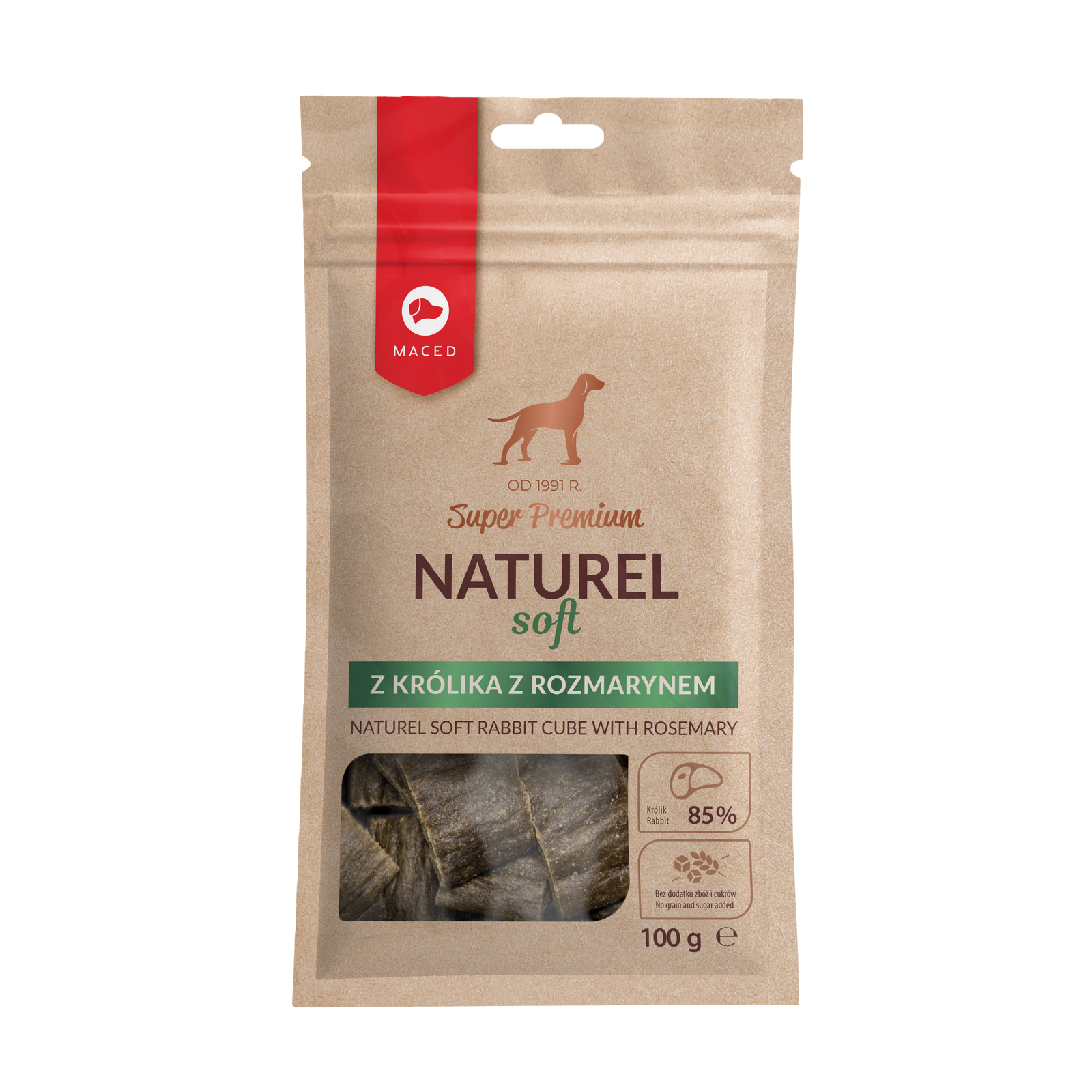Maced Super Premium Naturel Soft Z Królika Z Rozmarynem 100g