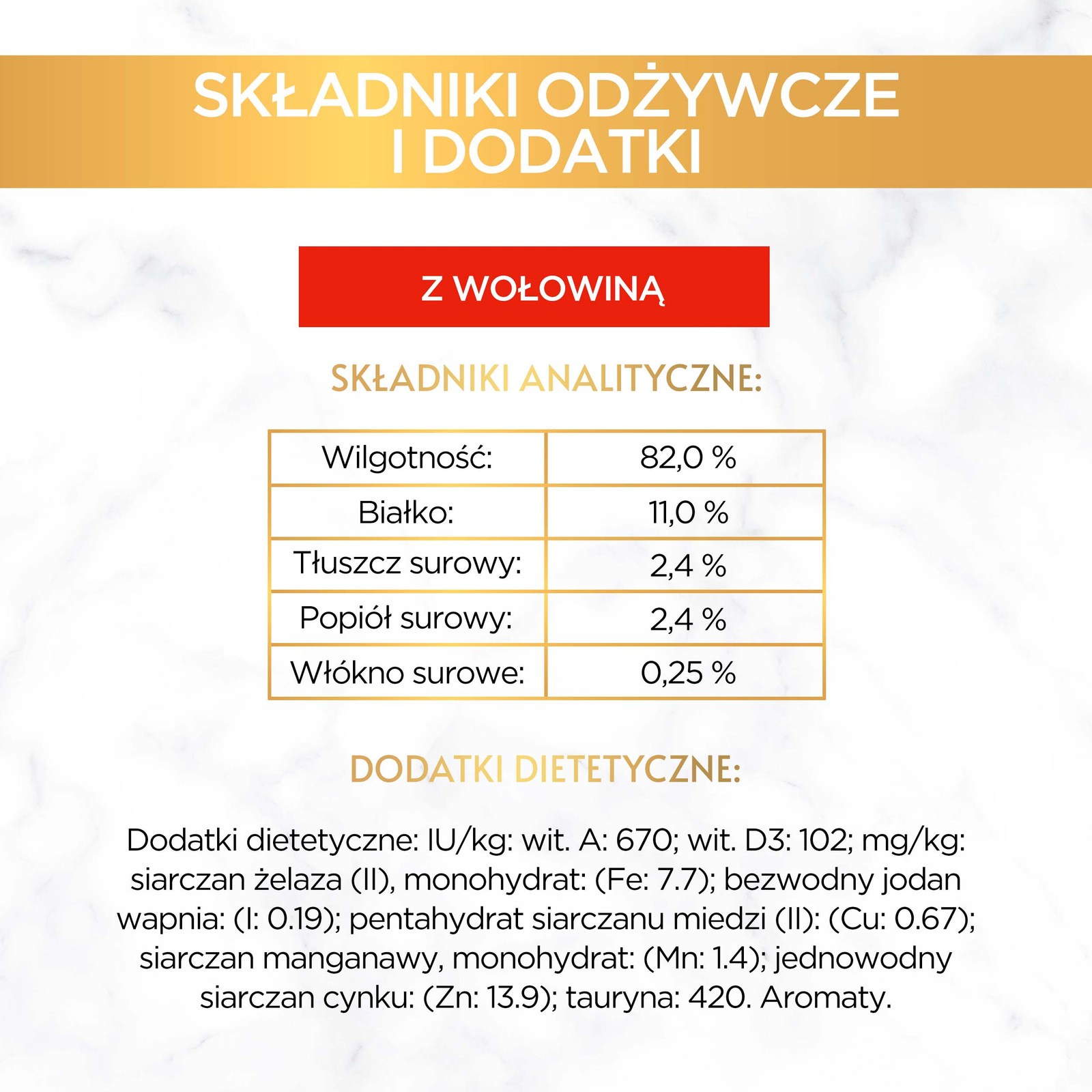 Purina Gourmet Gold Sauce Delight z wołowiną 85g