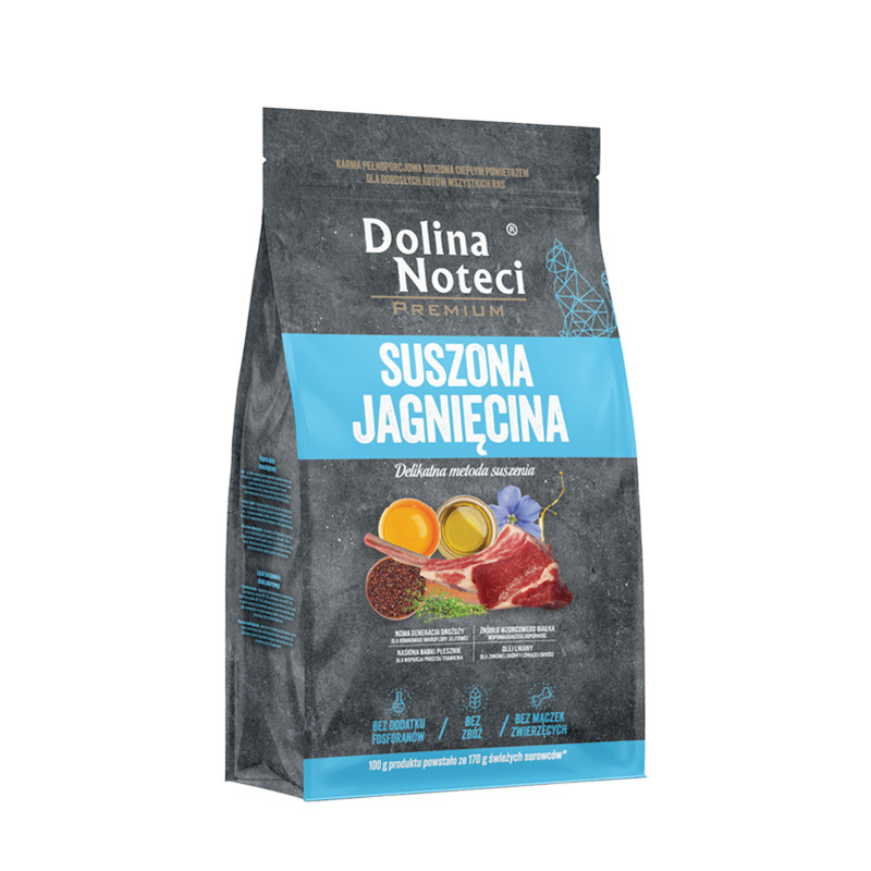 DOLINA NOTECI PREMIUM Karma Suszona Jagnięcina 2kg dla Kotów