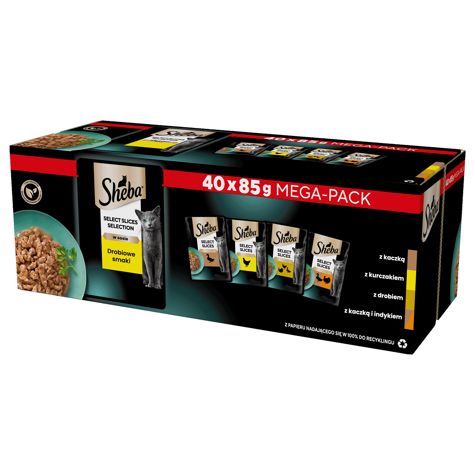 SHEBA® Selection Select Slices Drobiowe Smaki 40x85g