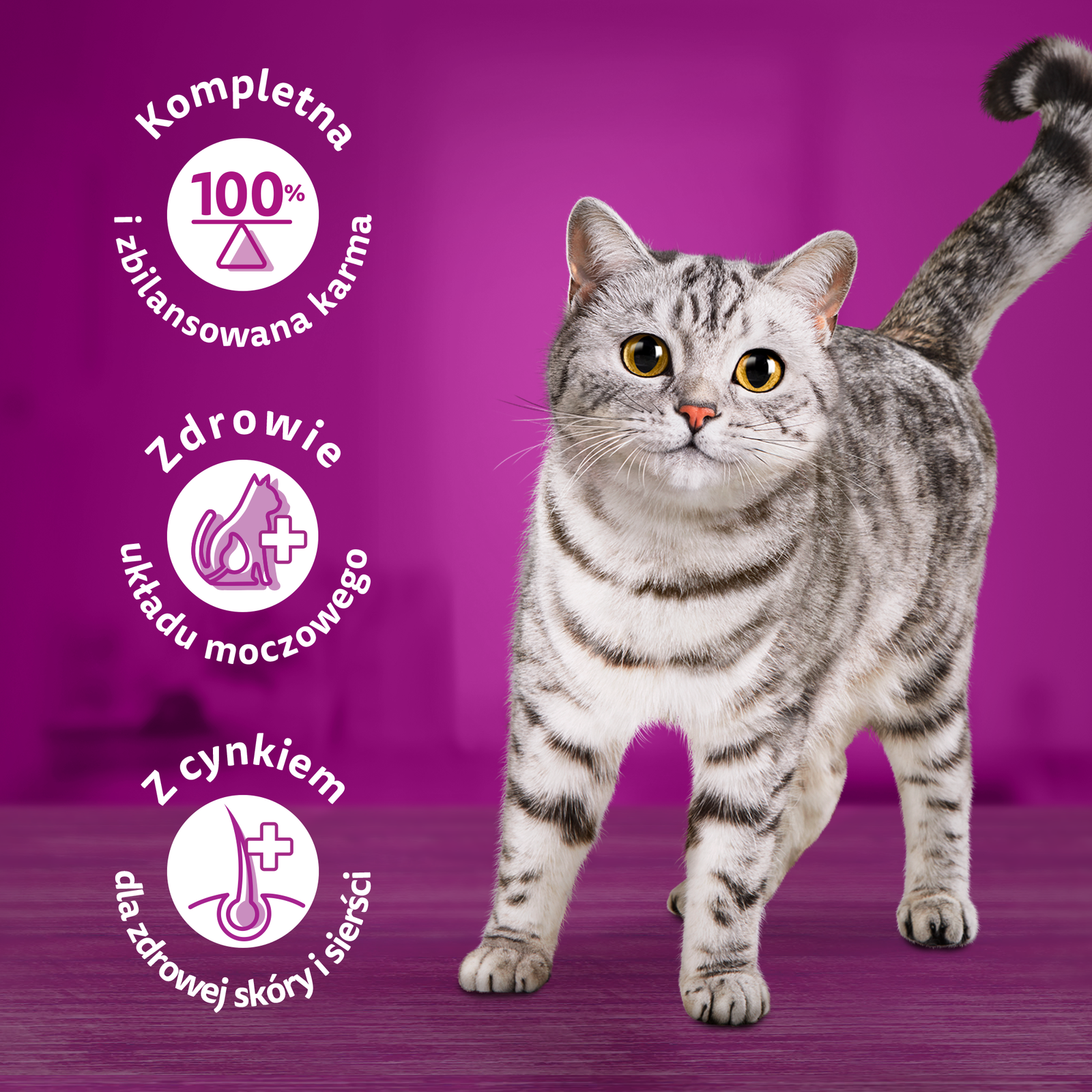 Whiskas Adult Saszetki 40 x 85g Drobiowe Frykasy Mokra Karma