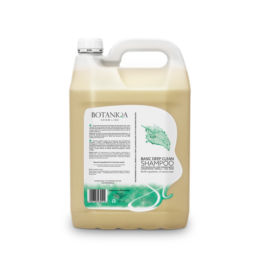 BOTANIQA Basic Deep Clean Shampoo Szampon Głęboko Oczyszczający 4l