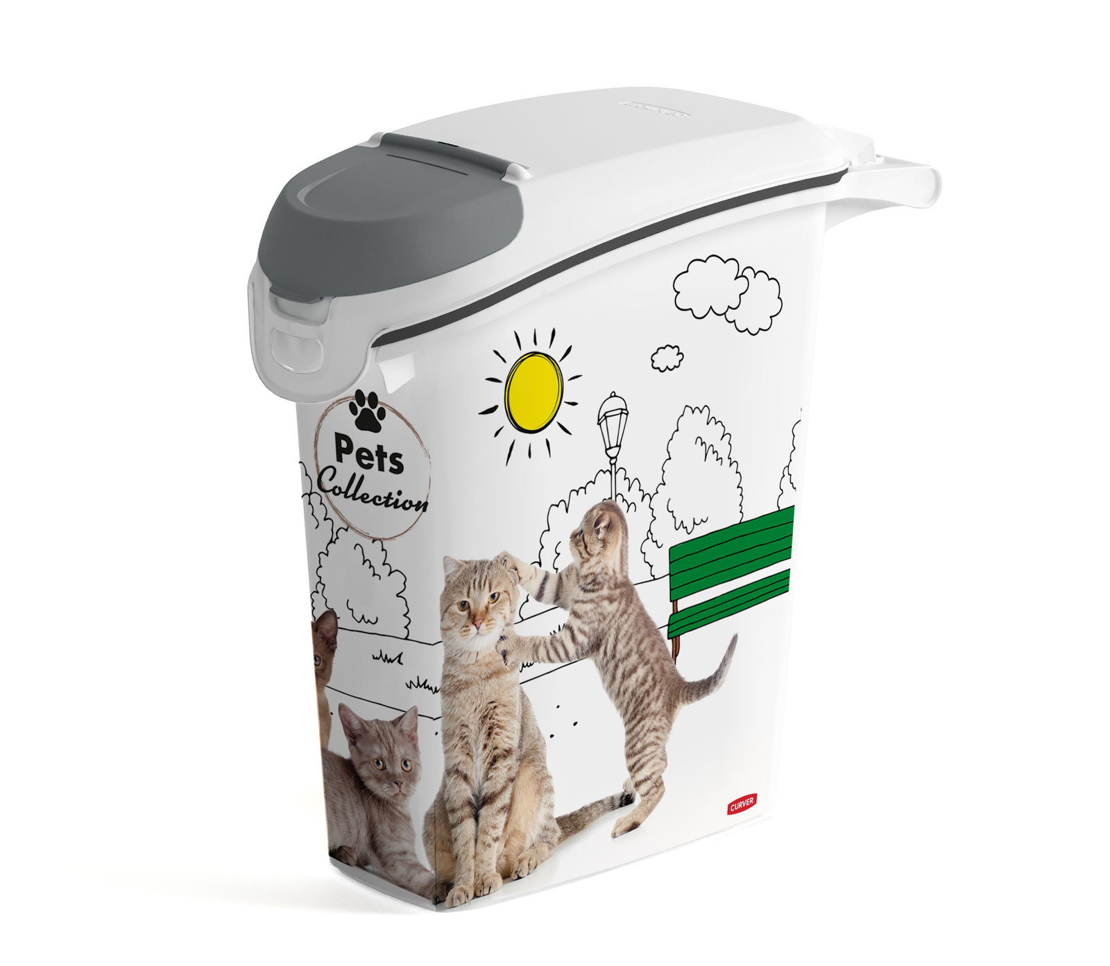 Curver PetLife Pojemnik Do Przechowywania Karmy W Koty 10l