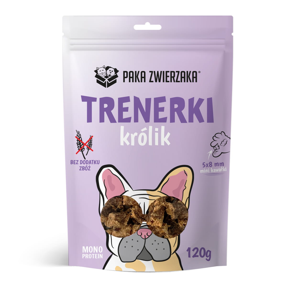 Paka Zwierzaka Trenerki Królik 120g