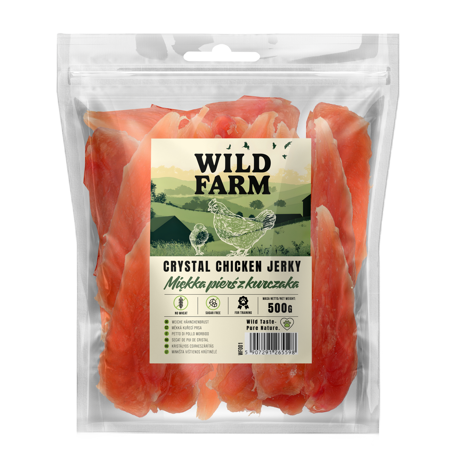 WILD FARM Miękka Pierś Z Kurczaka Przysmak Dla Psa 500G