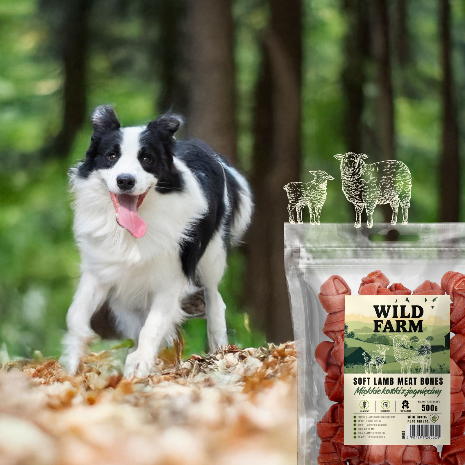 WILD FARM Miękkie Kostki Z Jagnięciny Przysmak Dla Psa 500G