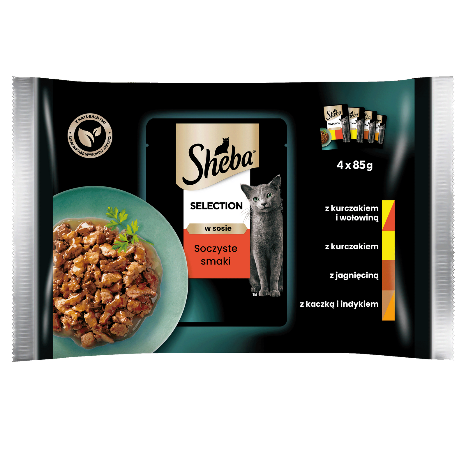 Sheba Saszetka Selection In Sauce Soczyste Smaki 4x85g