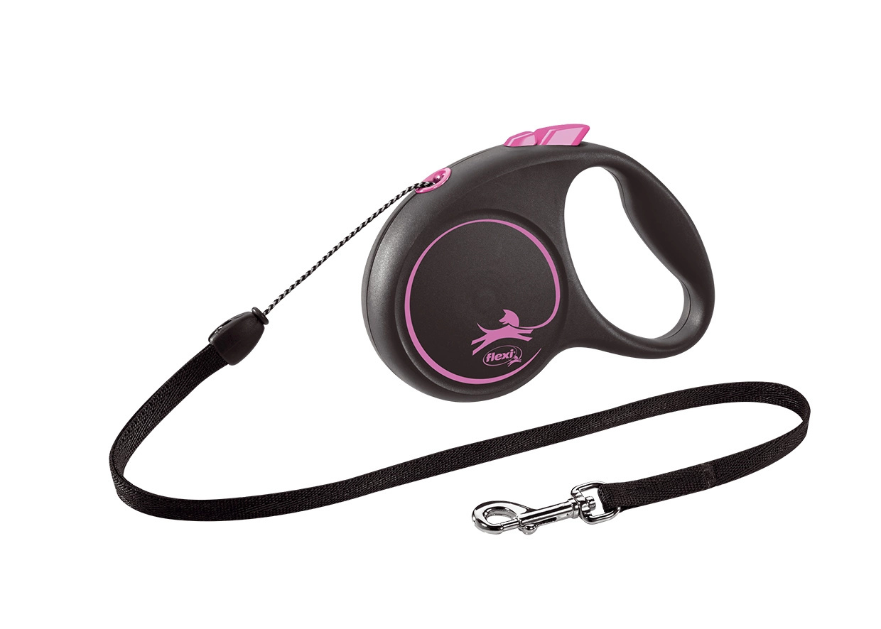 Flexi Smycz Black Design S Linka 5m Do 15kg Różowa