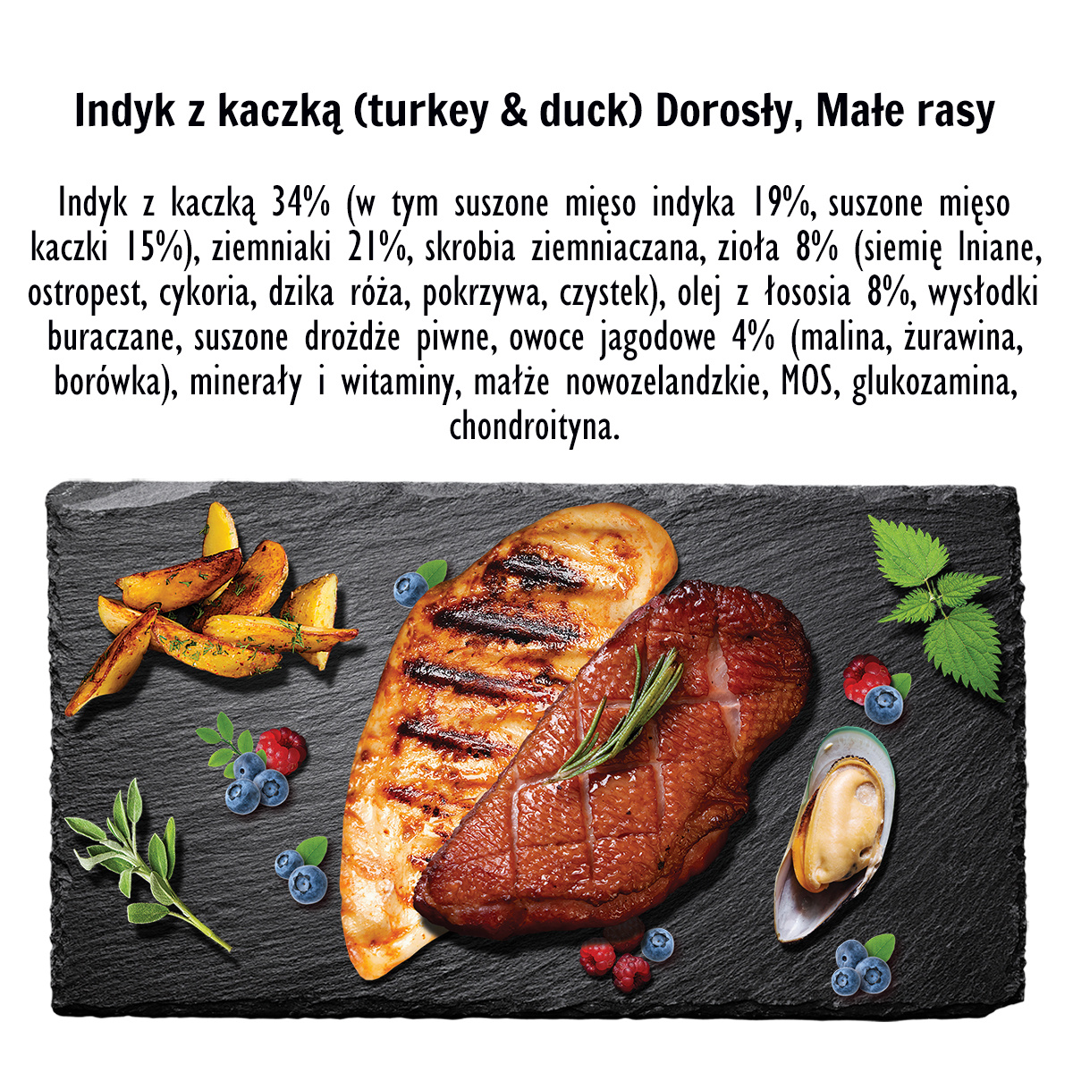 Paka Zwierzaka Seventh Heaven Karma Sucha Dla Psów Indyk Z Kaczką Mini 1,5kg