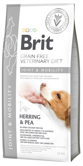 Brit Grain Free Veterinary Diet Dog Joint & Mobility Śledż Z Groszkiem 12kg