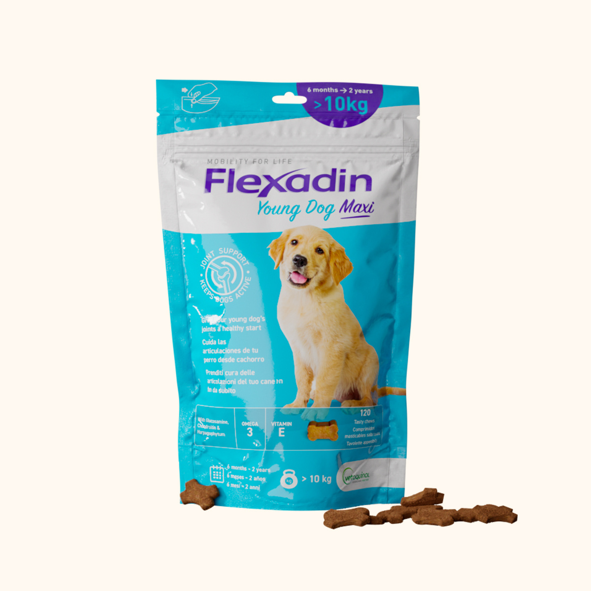 Vetoquinol Flexadin Young Dog Maxi Kąski Dla Psa 60 Sztuk