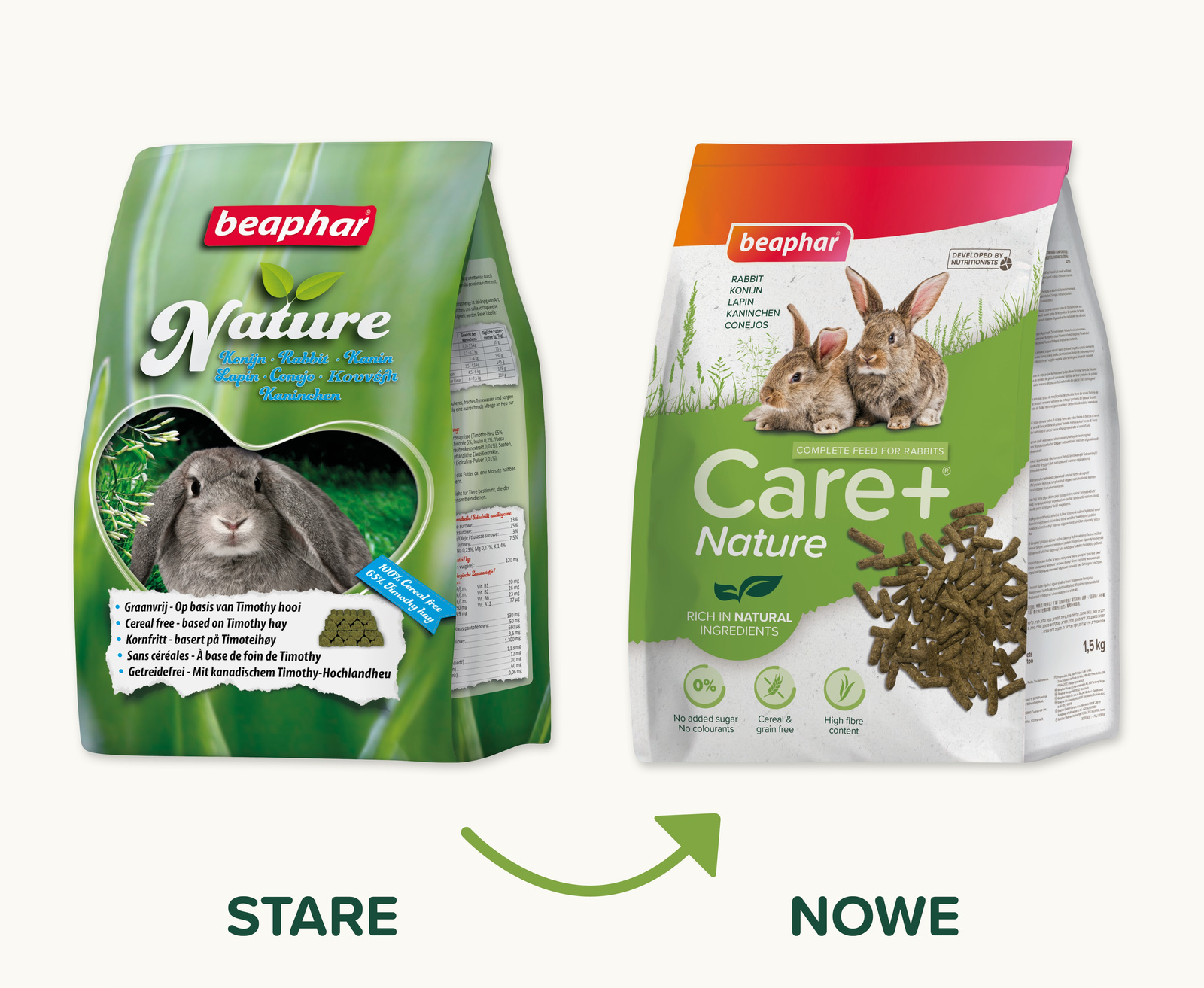 BEAPHAR Care+ Rabbit Senior Karma Super Premium Dla Królików Seniorów 1,5kg