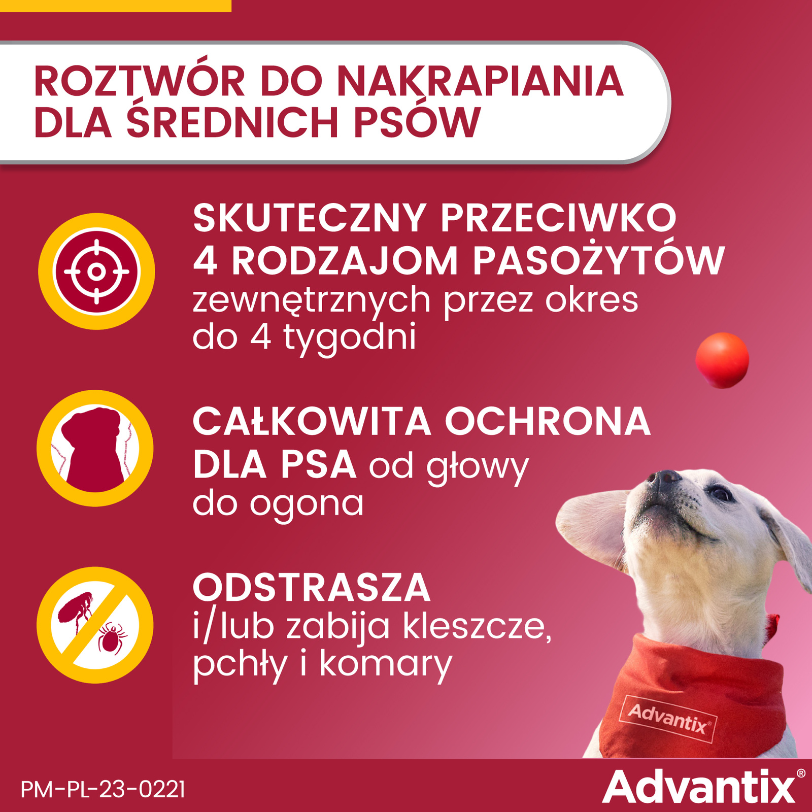 Bayer Advantix Krople Na Kleszcze I Pchły 2,5ml