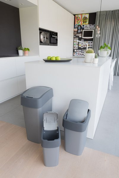 Curver Flip Bin Kosz Na Śmieci Szaro-Grafitowy 10l