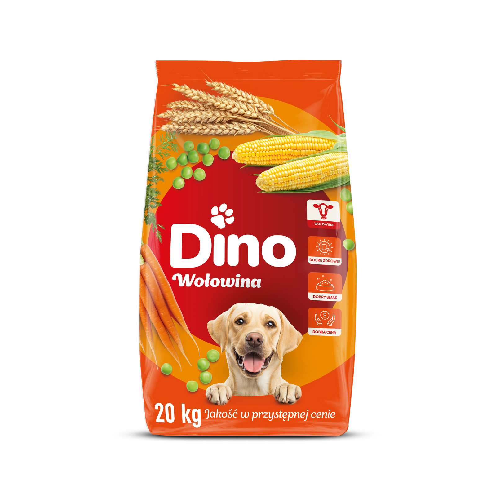 Dino Sucha Karma z Wołowiną dla Psów 20kg