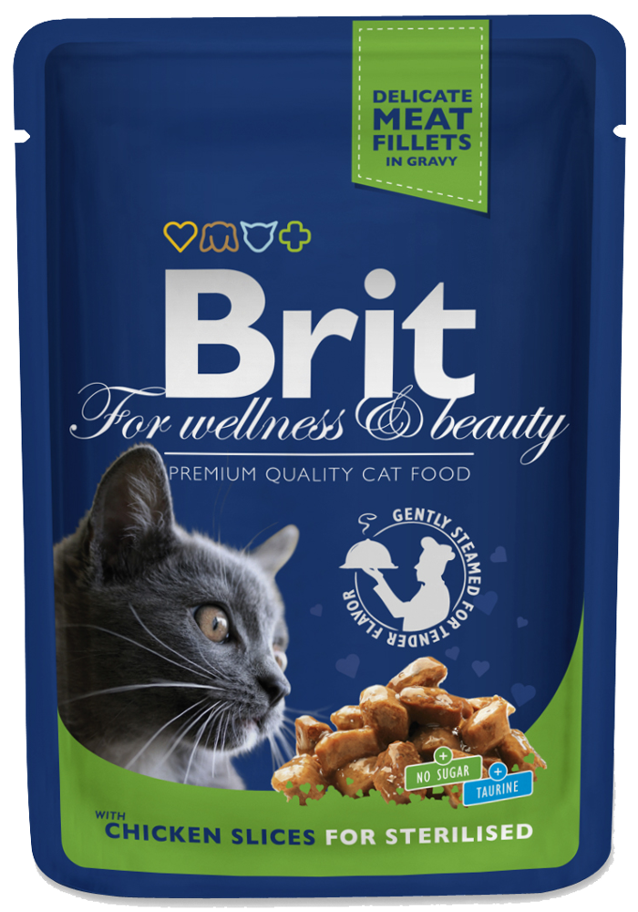 Brit Premium Cat Dla Dorosłych Kotów Sterylizowanych Z Kurczakiem 100g