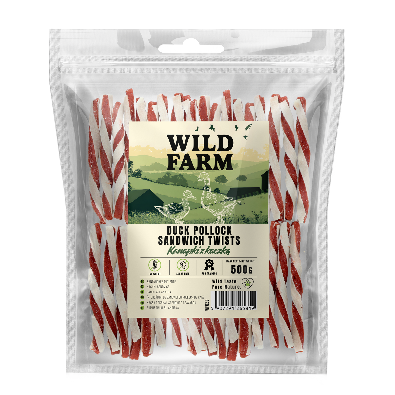 Wild Farm Kanapka Z Kaczką 500g Przysmak Dla Psa
