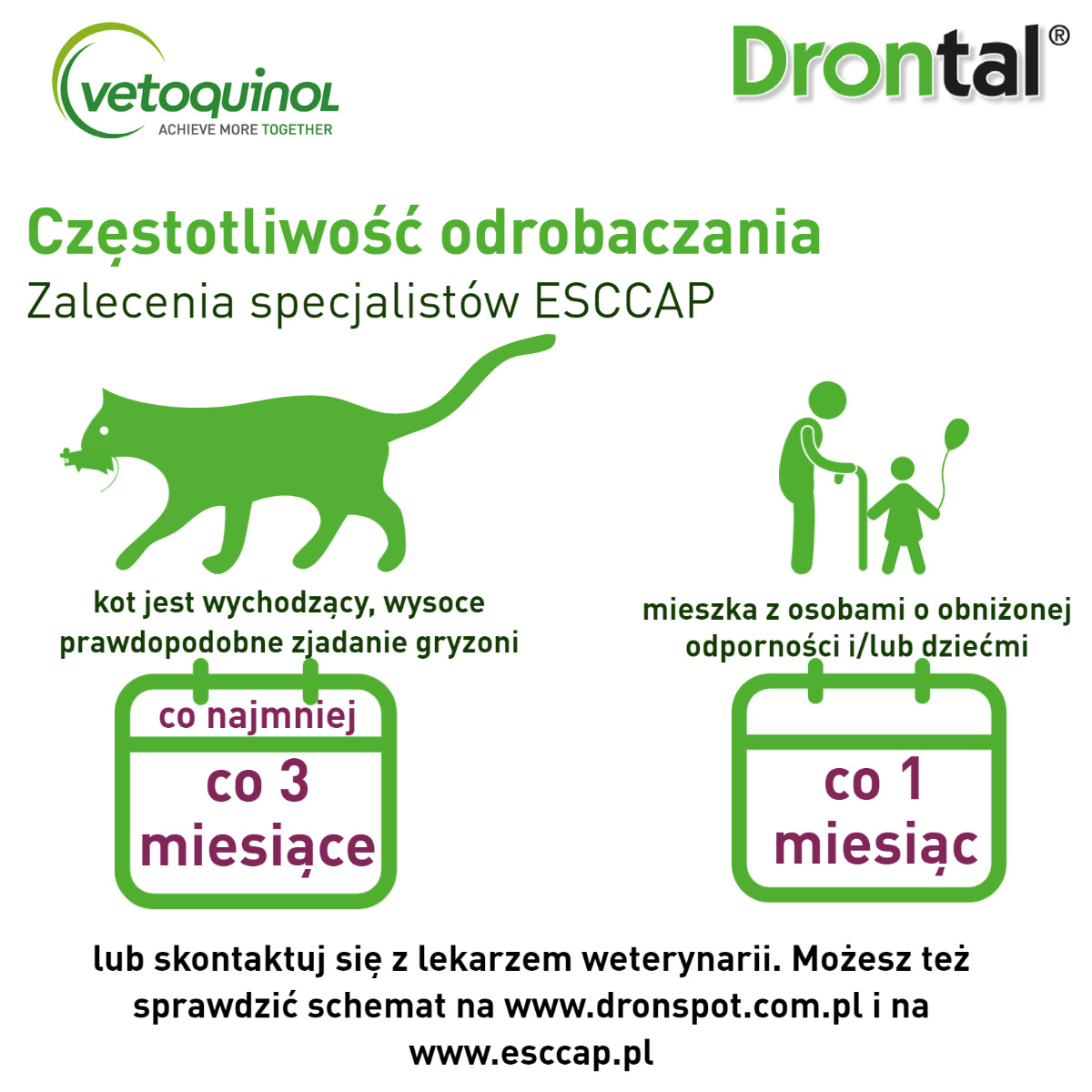 Vetoquinol Dronspot Roztwór Do Nakrapiania Dla Małych Kotów 0,5–2,5 Kg 30 Mg/7,5 Mg 2x0,35 ml