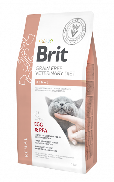 Brit Grain Free Veterinary Diet Cat Renal Jajko Z Groszkiem 2kg