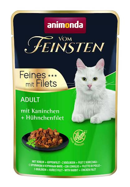 ANIMONDA Cat Vom Feinsten Adult Królik + Filet Z Kurczaka Saszetka 85g