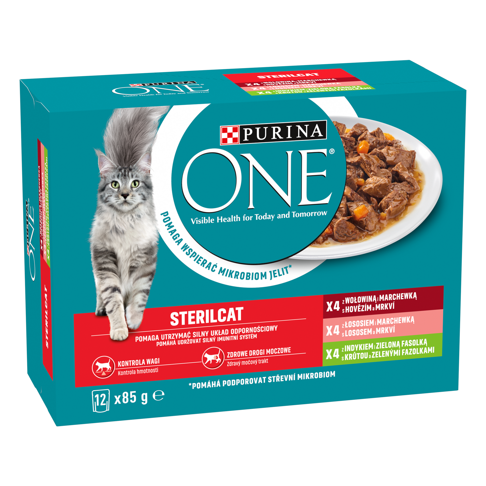 Purina One Sterilcat Karma Mokra Dla Kota Mix Smaków 12x85g