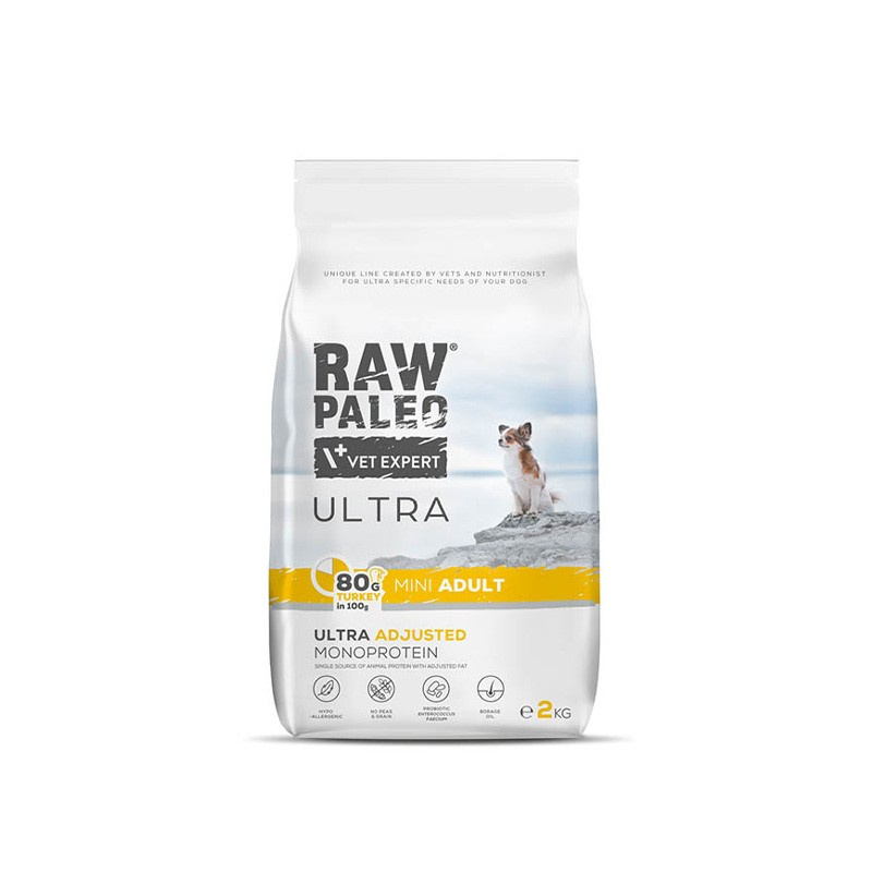 Vetexpert Raw Paleo Ultra Karma Dla Psa Dorosłego Mini Indyk 2kg