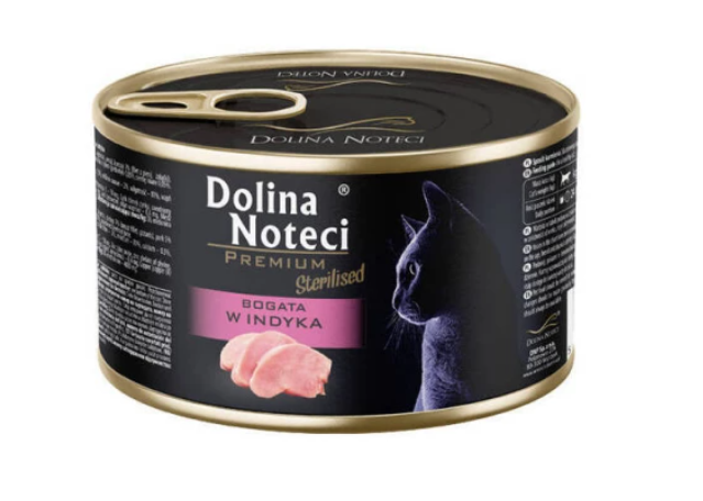 DOLINA NOTECI Premium Sterilised dla Kota Bogata w Indyka 185g