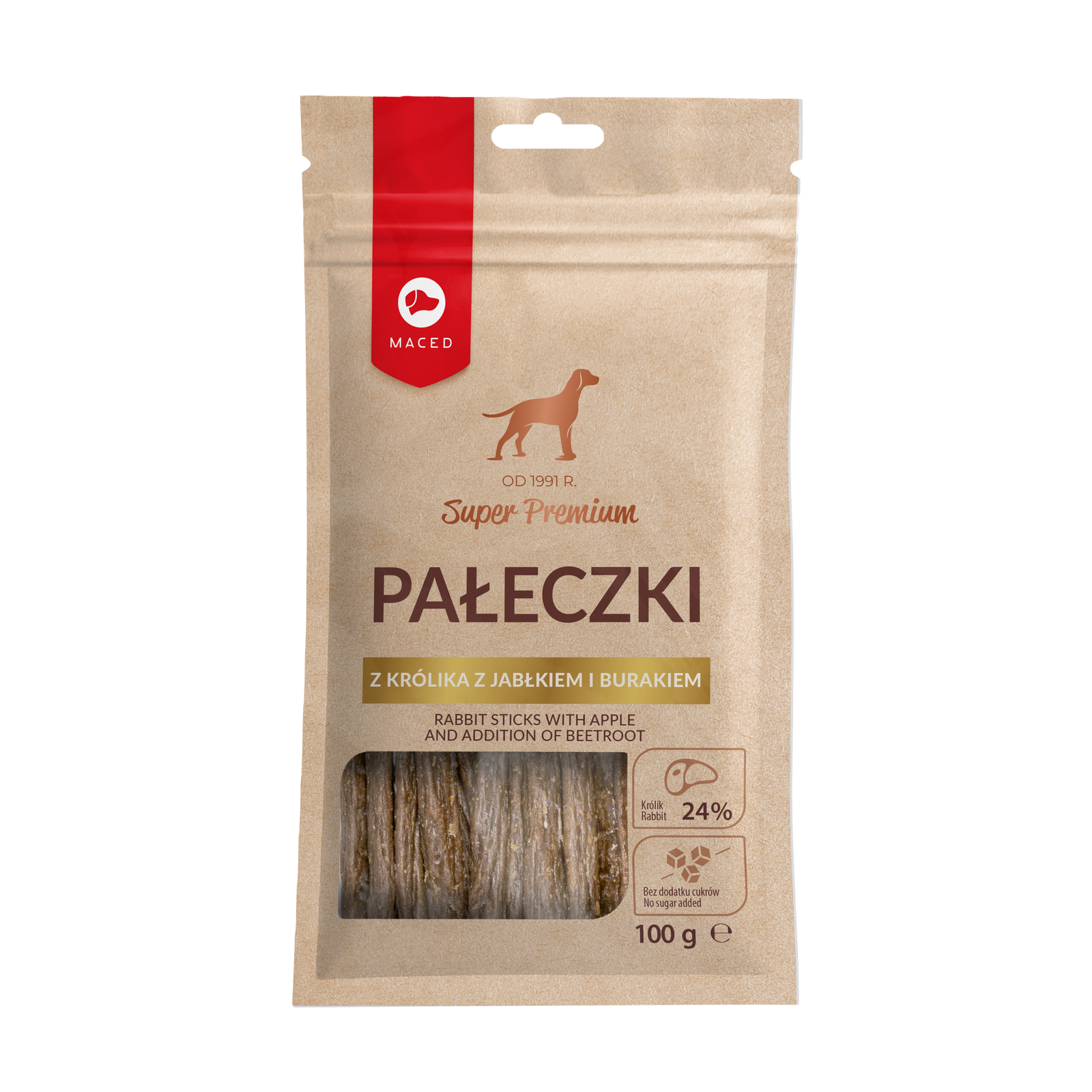 MACED Pałeczki z Królika z Jabłkiem i Burakiem 100g
