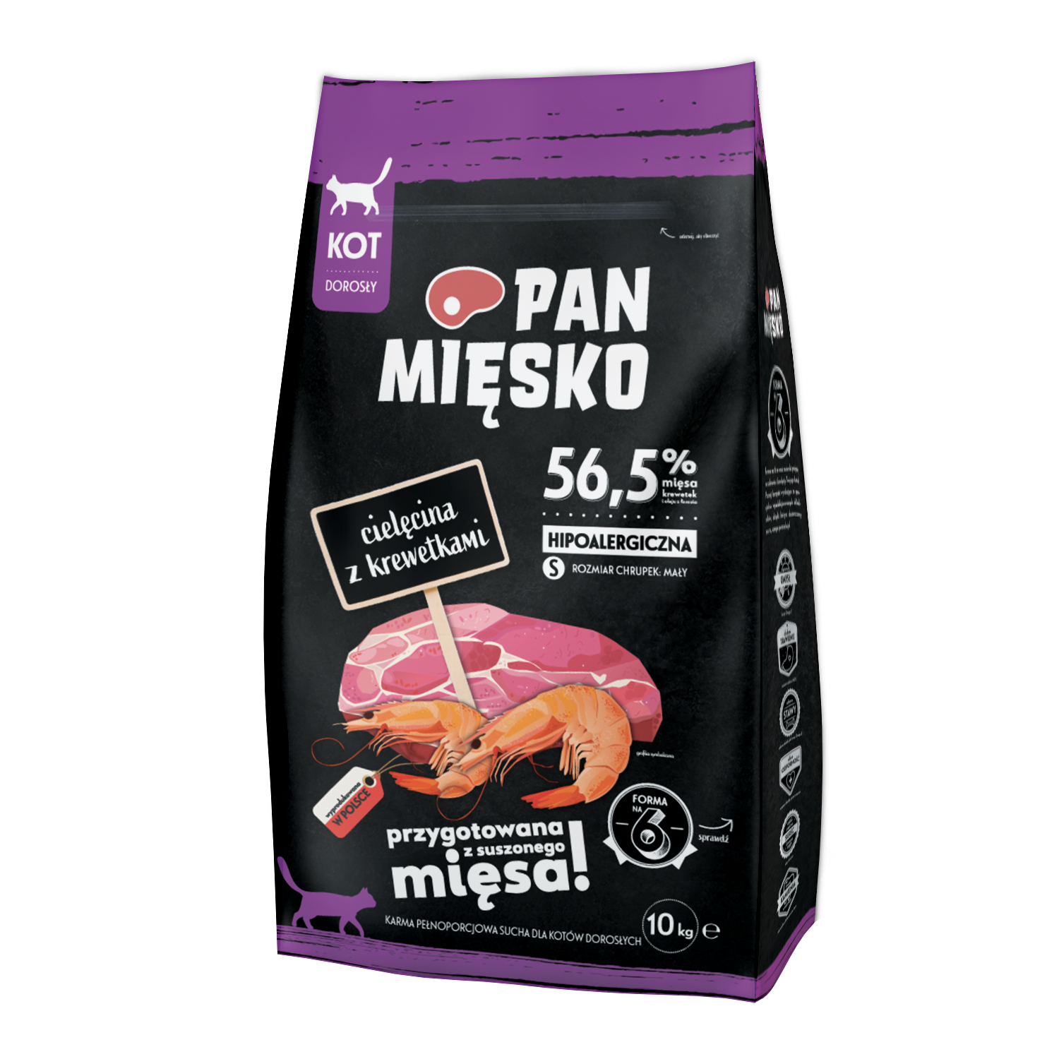 PAN MIĘSKO Cielęcina Z Krewetkami Dla Kota S 10kg