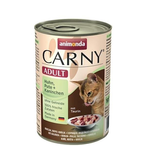 Animonda Cat Carny Adult Kurczak, Indyk I Królik 400g