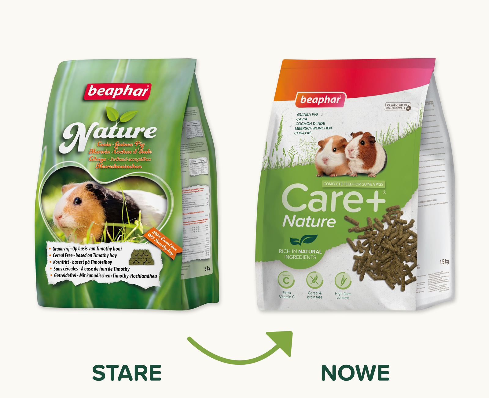BEAPHAR Care+ Guinea Pig Karma Super Premium Dla Świnek Morskich 1,5kg