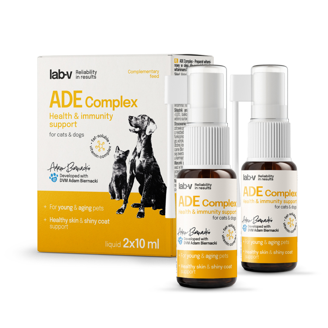 Lab-v ADE Complex Kompleks Witamin A, D I E W Formie Spreju Dla Psów I Kotów 2 x 10ml