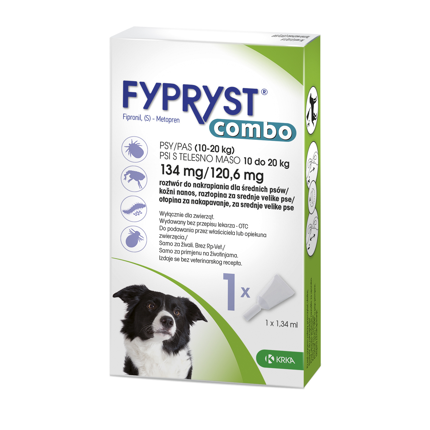 Krka Fypryst Combo Na Pchły I Kleszcze Dla Psa 10–20kg 1 Pipeta