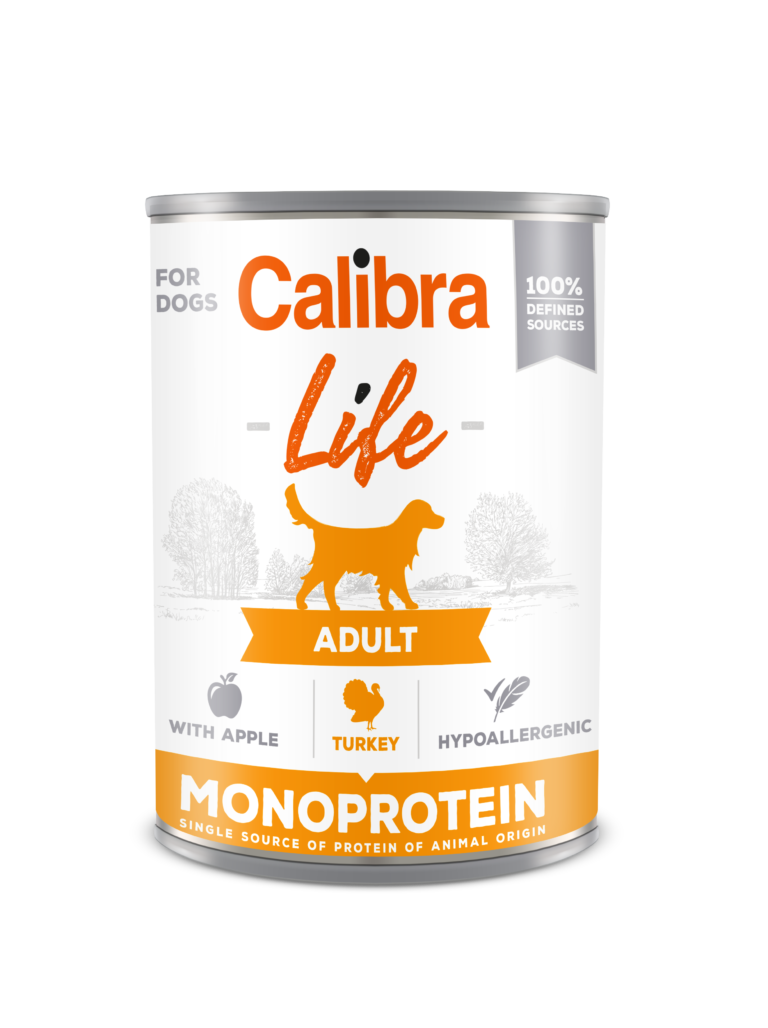 Calibra Dog Life Adult Turkey With Apples Karma Dla Psa 400g