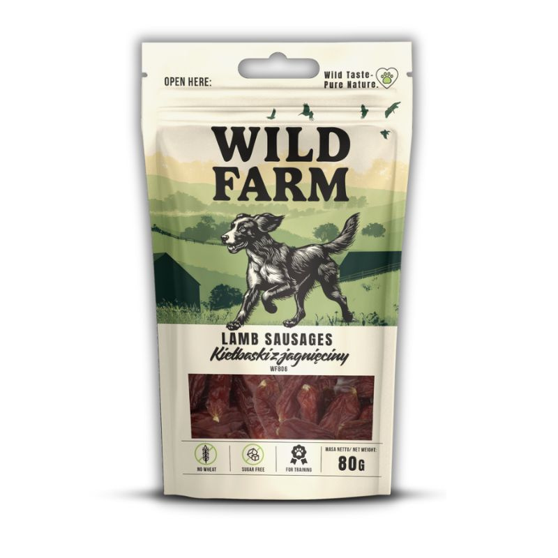 WILD FARM kiełbaski z jagnięciny 80g przysmak dla psa