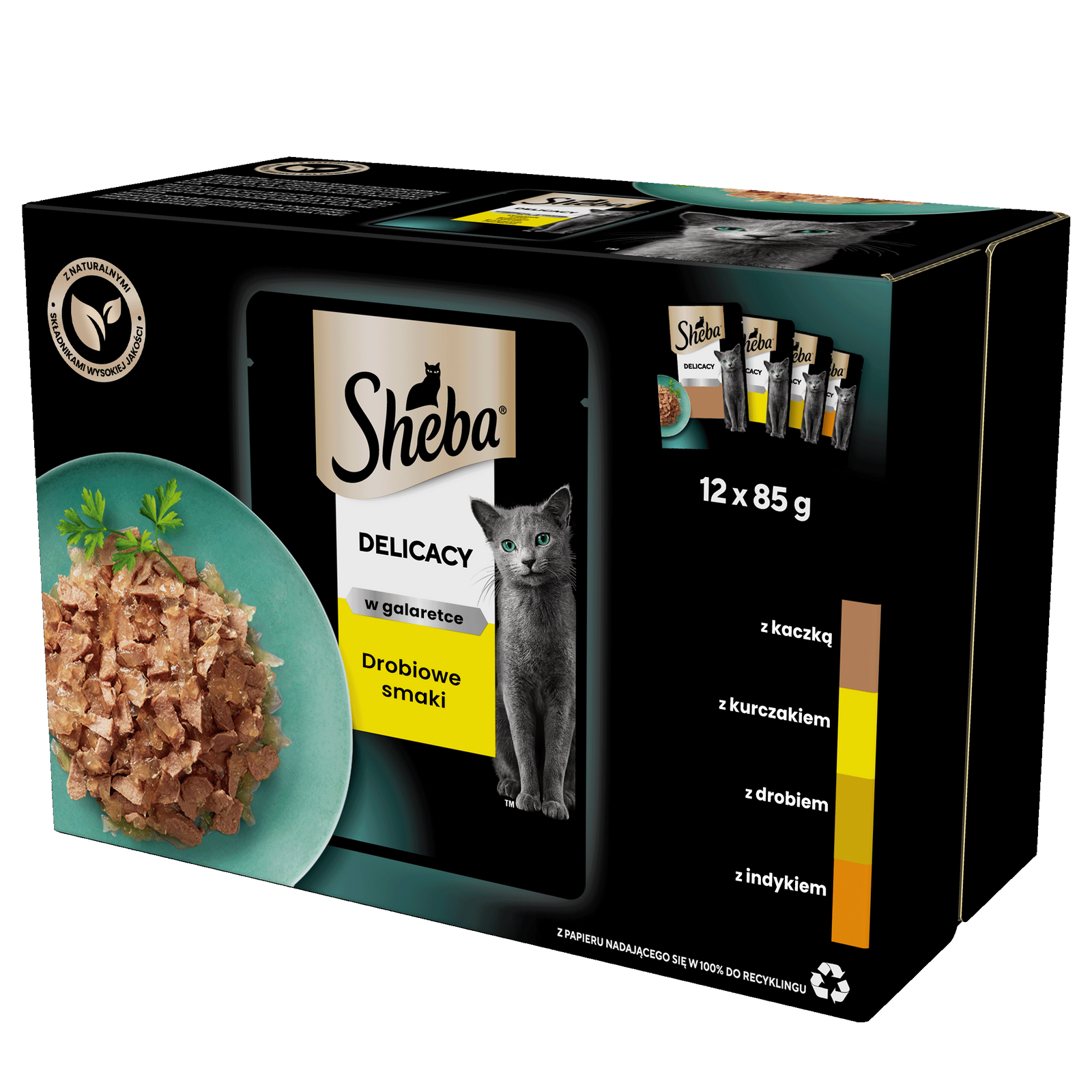 Sheba Saszetka Delicacy In Jelly Smaki Drobiowe 12x85g