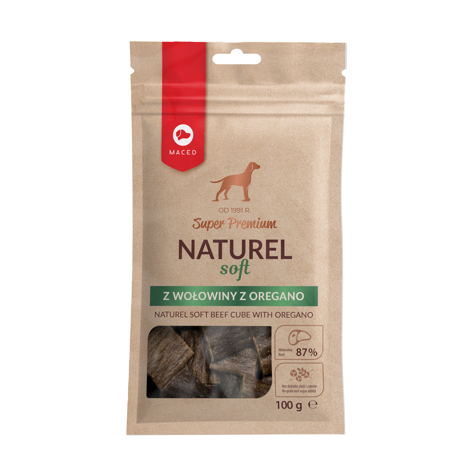 Maced Super Premium Naturel Soft Wołowina Z Oregano 100g