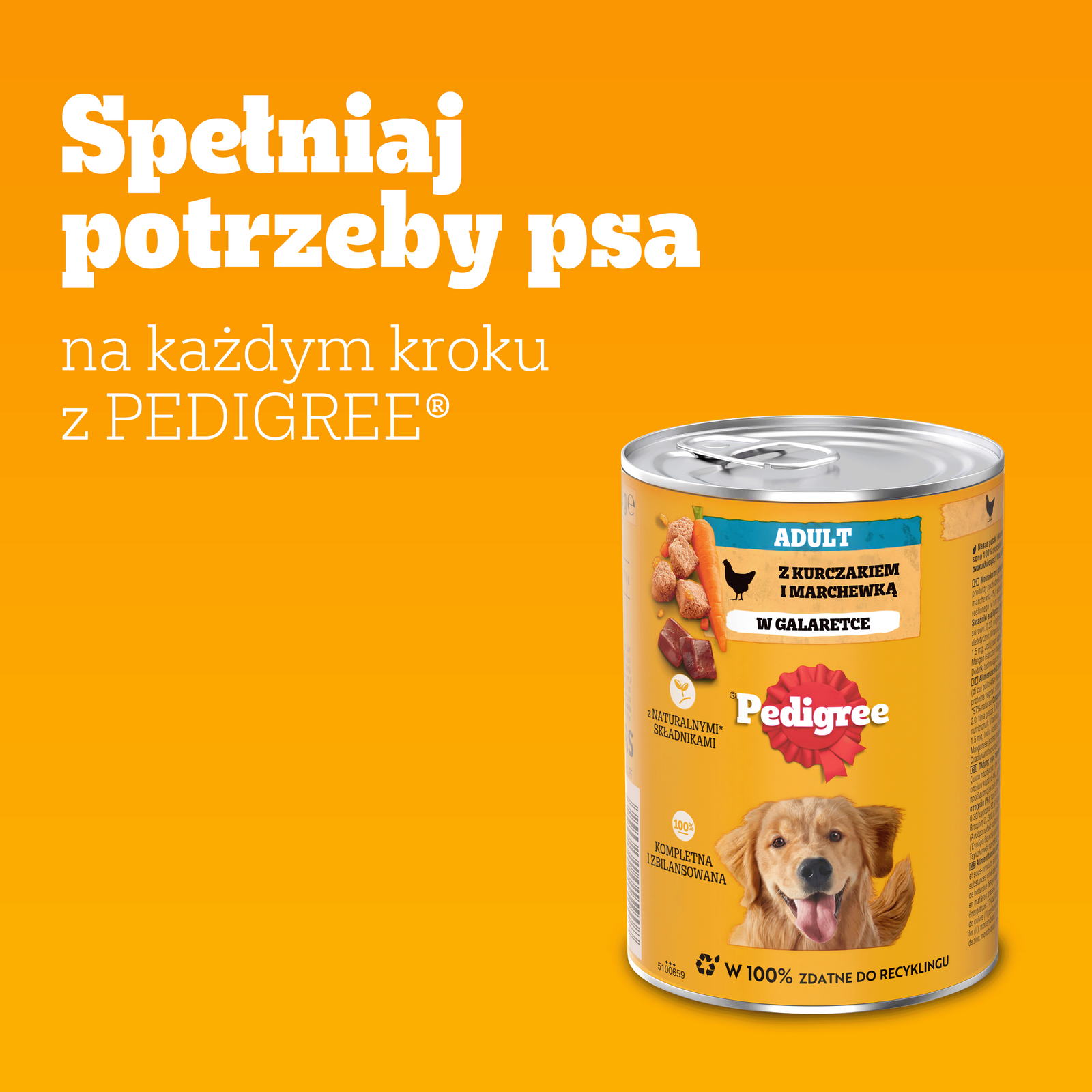 Pedigree Mokra Karma Dla Dorosłych Psów Z Kurczakiem I Warzywami W Galaretce 400g