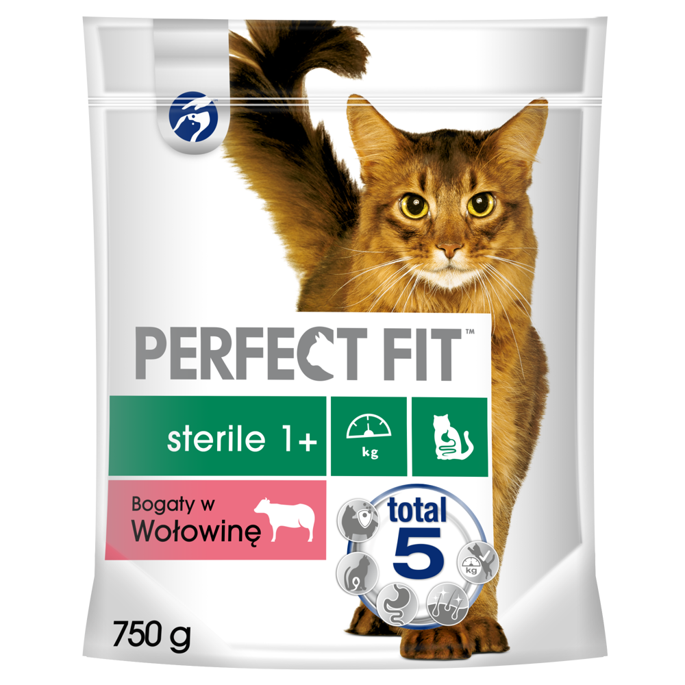 PERFECT FIT Sterile 1+ Z Wołowiną 750g