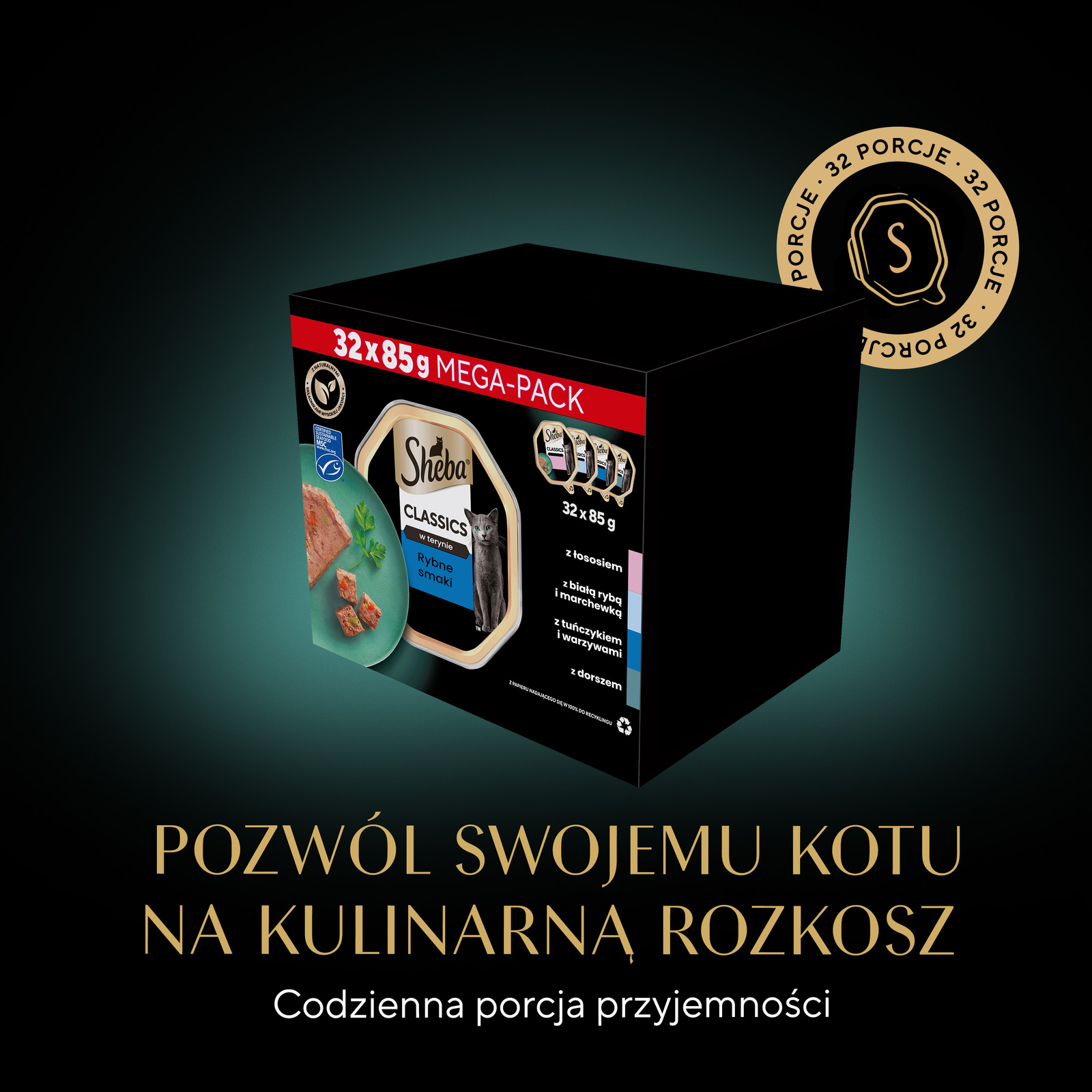 SHEBA® Classics Rybne Smaki 32x85g
