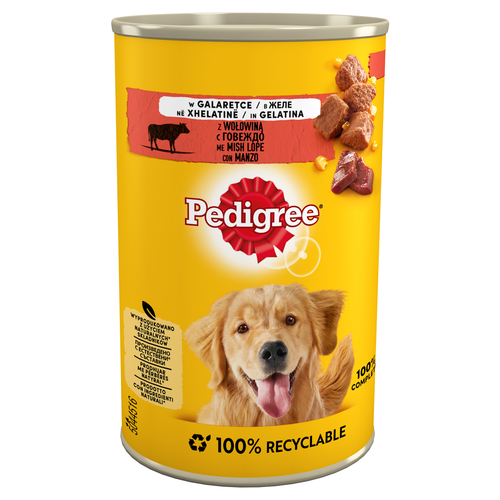 Pedigree Mokra Karma Dla Dorosłych Psów Z Wołowiną W Galarecie Puszka 400g