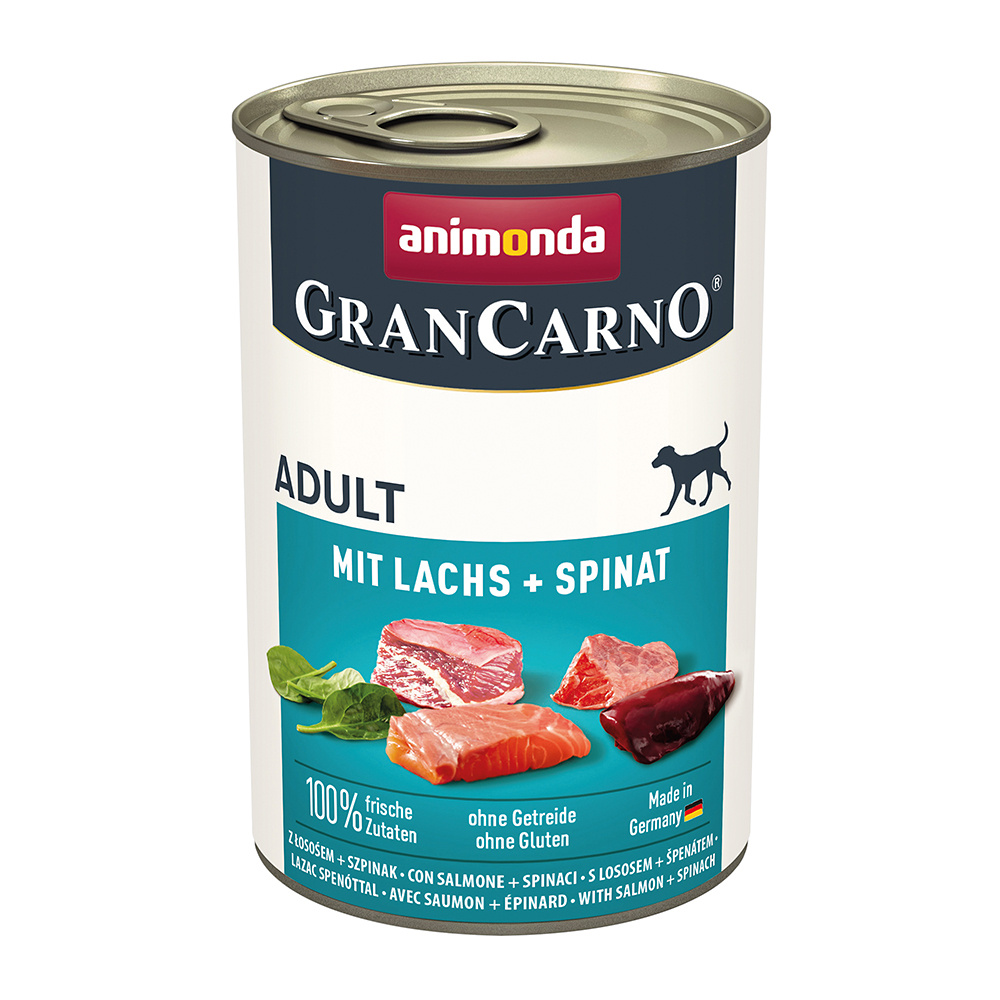 Animonda GranCarno Adult Dog Łosoś & Szpinak 400g