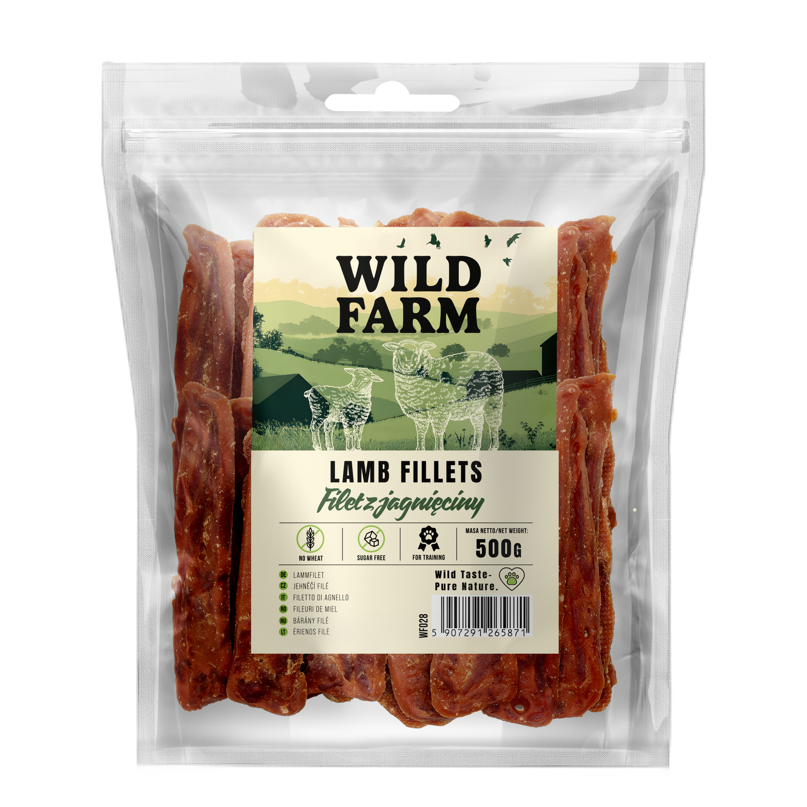 WILD FARM Filet Z Jagnięciny Przysmak Dla Psa 500G