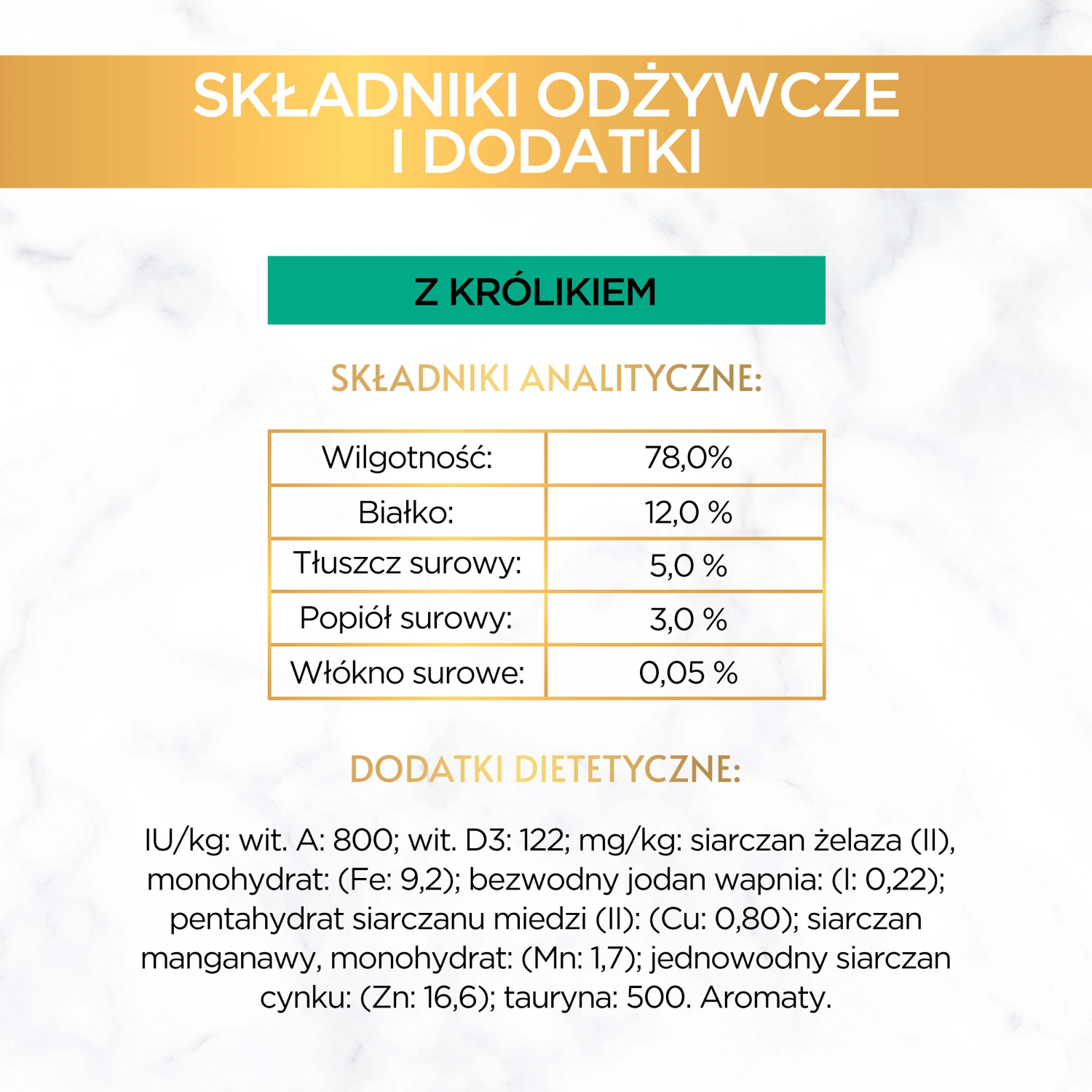 Purina Gourmet Gold pasztet z królikiem 85g